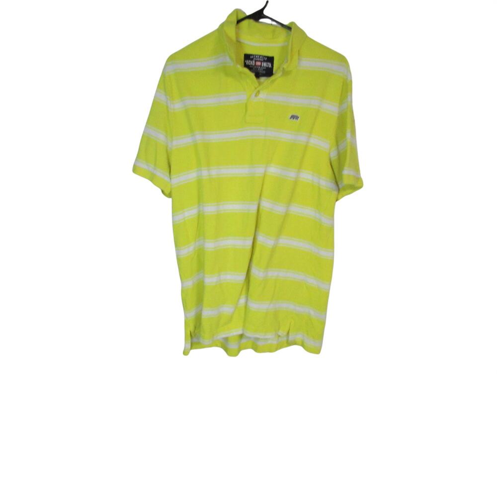 Ecko Unltd Authentic Classic Yellow and White Stripe short Sleeve Polo Shirt